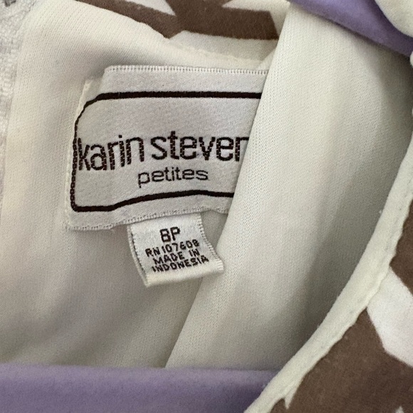 Karin Stevens Purple and White Dress - Picture 2 of 3